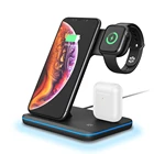 Беспроводное зарядное устройство Z5 3 в 1 15 Вт Qi для Apple Watch 4321 для iPhone Xr X 8 для Samsung, док-станция для быстрой зарядки, Новинка