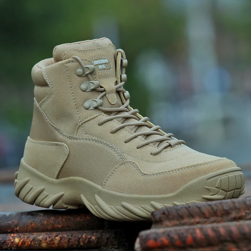 Мужские уличные водонепроницаемые походные ботинки военные тактические
