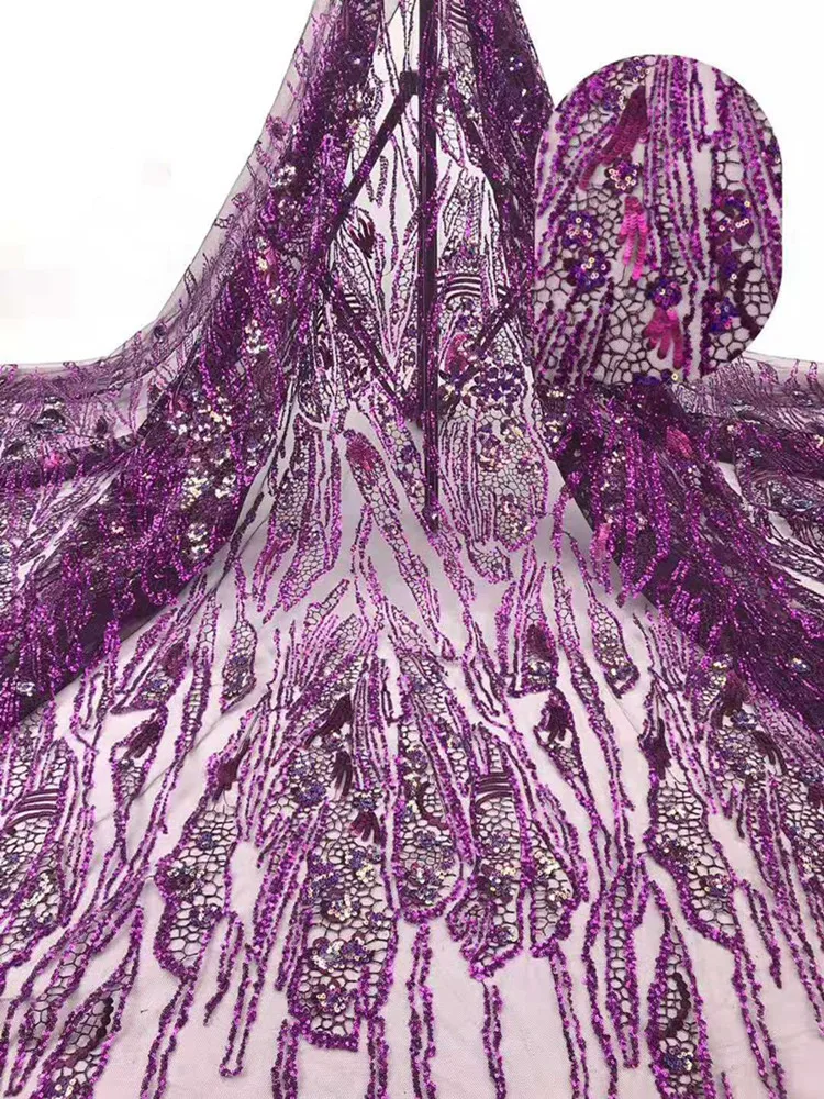 Французская сетка с вышивкой и блестками Африканское кружево нигерийская