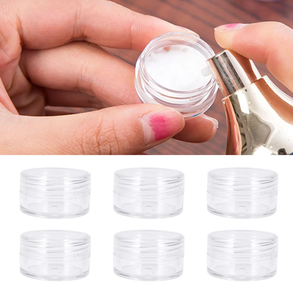 

20 Pcs 5g Round Cream Box Cream Bottle Cosmetic Separated Bottle Empty Travel Bottle and 4 Pcs Swab )