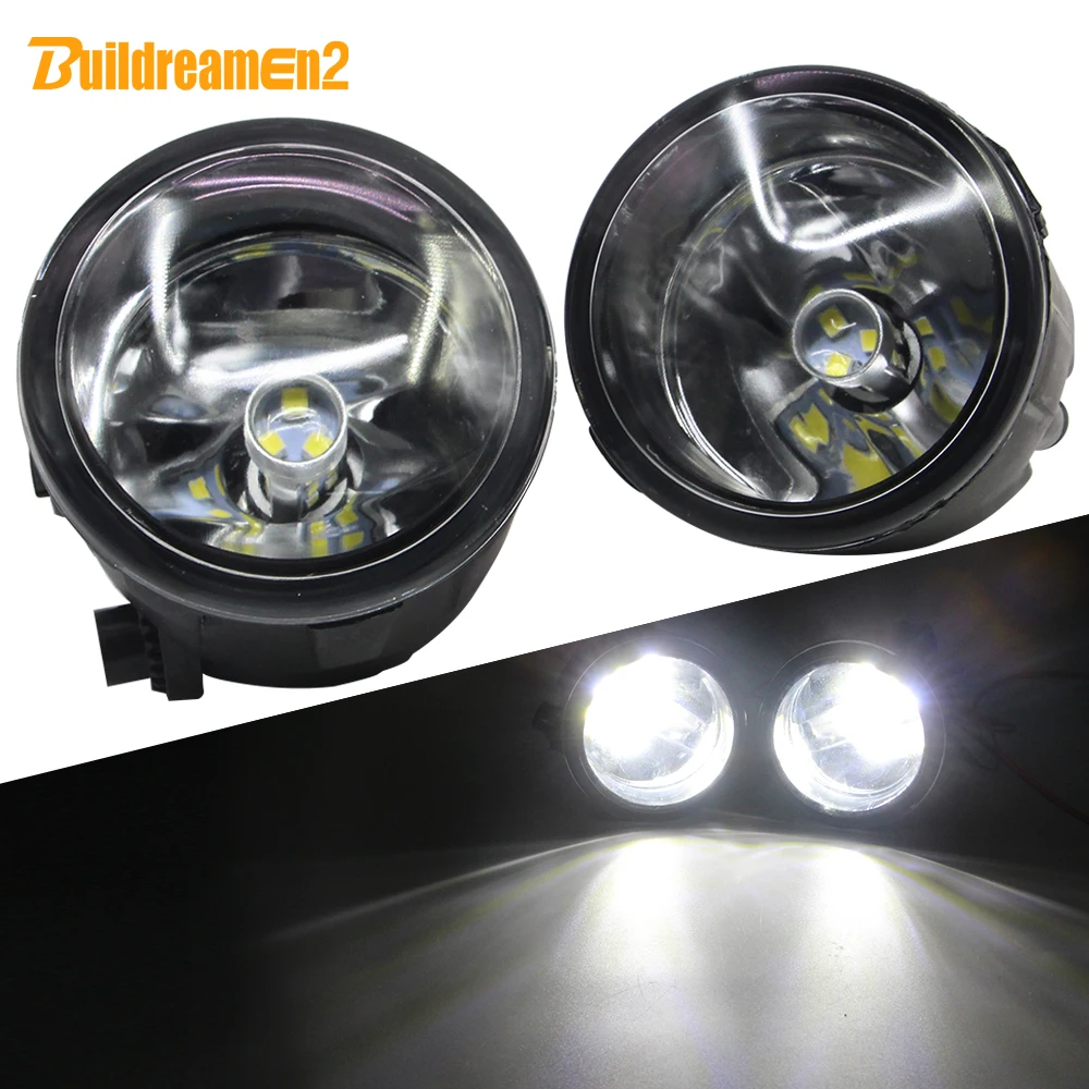 

Buildreamen2 For Nissan Vampira Car H11 Fog Light Assembly Lampshade + Lamp Daytime Running Light 12V 2010 2011 2012 2013 2014