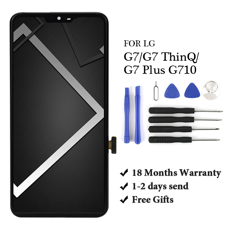 

ЖК-дисплей для LG G7/G7 ThinQ/G7 plus G710, сенсорный экран в сборе с рамкой для LG G7, 1 шт.