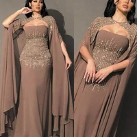 robes de soir%c3%a9e dubai caftan beaded evening dresses custom 2022 long crystals elegant chiffon vintage gown made plus size prom