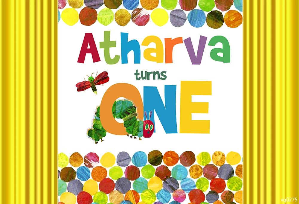 Sensfun голодный гусеница Фото фоны желтый первый день рождения ребенка душ фон для