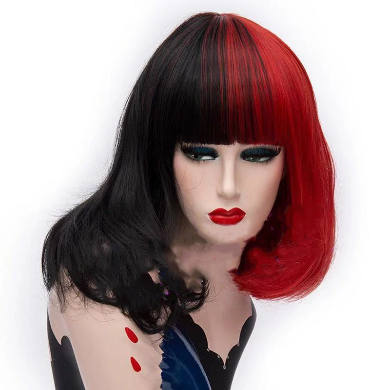 HAIRJOY синтетические волосы для женщин Черный Белый Средний прямой парик 4 цвета