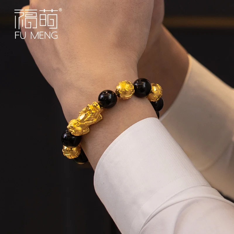 

Islam Golden Brave Troops Beads PIXIU Bracelet for Women Men Beads Couple Bracelet Bring Lucky Brave Wealth Feng Shui Bracelets