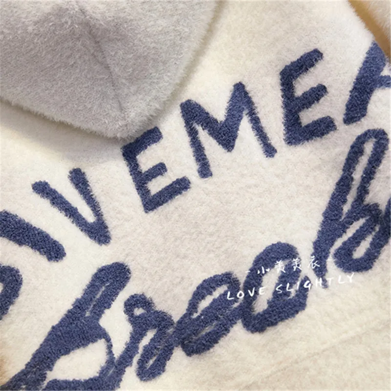 Женский длинный кардиган из искусственной норки и кашемира Свободный вязаный с