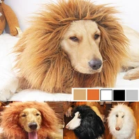 pet cosplay clothes mane wig lion costume for cats dogs winter warm long plush pet dog cat dress up props with ear pets apparel