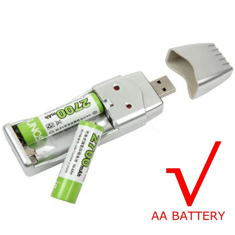 1 шт. Зарядное устройство USB для NiMH NICD AA AAA аккумуляторных батарей
