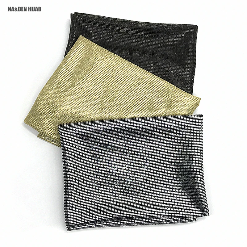 1 шт. металлический мерцающий шарф Женские однотонные шарфы шали модный