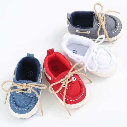 

Baby Boys Girl Newborn Shoes Kids Denim Soft Sole First Walkers Toddler Infant Anti-Slip Prewalker Shoes