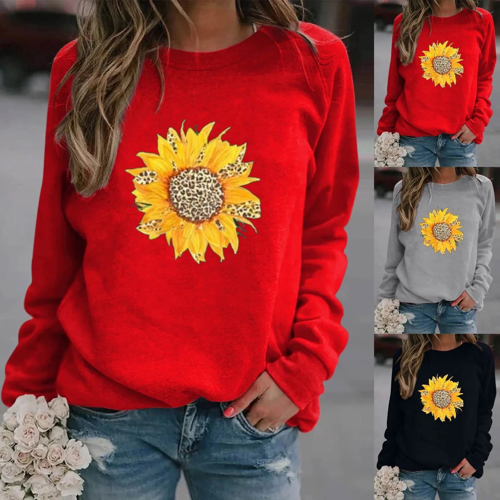 

Худи Оверсайз Women's O-neck Printing Loose Casual Fashion Ropa Mujer Long Sleeve Hedging Hoodie Tops Sweatshirt Fast Shipping