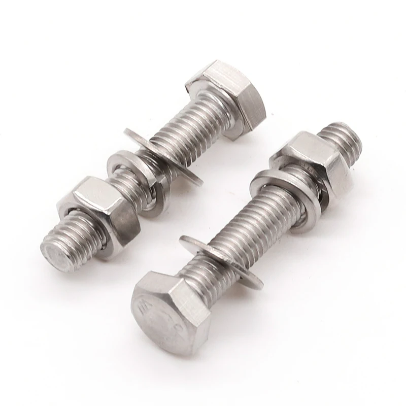 10 комплектов M3 M4 304 Винты с шестигранной головкой из нержавеющей стали