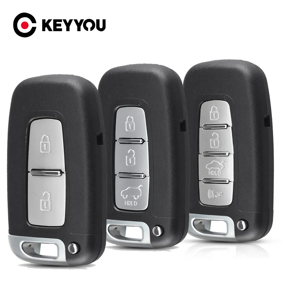 KEYYOU 2/3/4 Buttons Smart Car Remote Key Case Shell For Hyundai IX35 Sonata 8 Elantra Kia K2 K5 Sportage Forte Replacement | Автомобили и