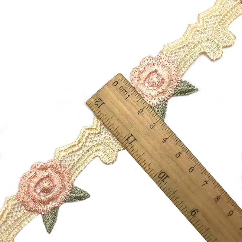 1 ярд Водорастворимая Вышивка Цветочная кружевная отделка ткань для рукоделия