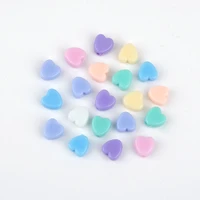 doreenbeads acrylic charm beads heart pastel at random color diy making bracelets necklace jewelry findings 8mm x 8mm80pcs