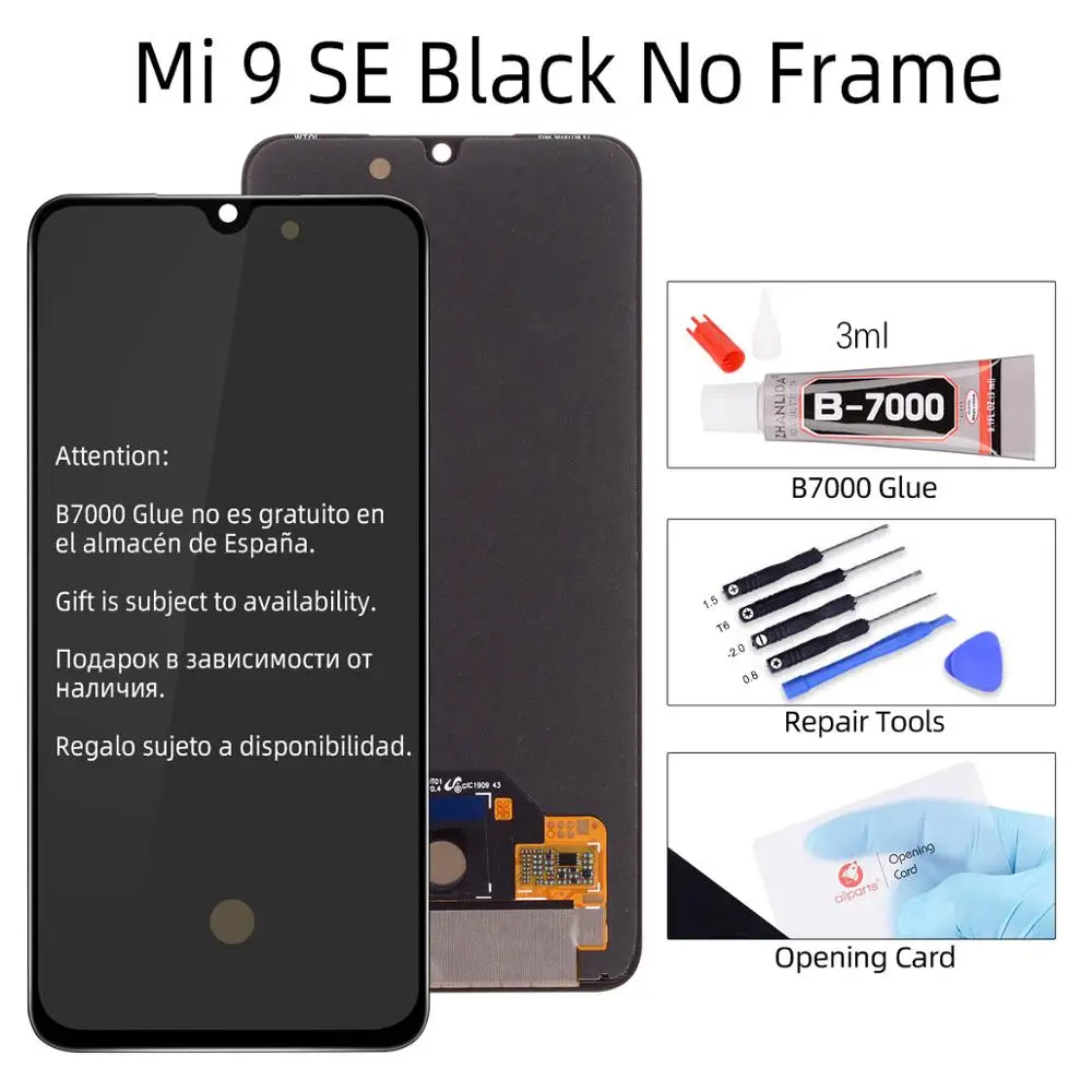 6,39 ''AMOLED ЖК-дисплей для Xiaomi Mi 9 дисплей сенсорный экран с рамкой для Xiaomi Mi 9 SE ЖК-дисплей Замена экрана - Цвет: Mi 9 SE No Frame