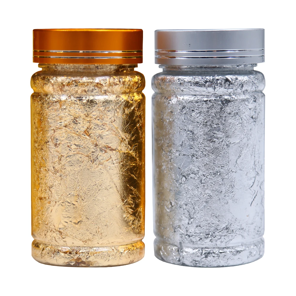 3 г/бутылка листочек из съедобного золота золотых хлопьев Золотая фольга для