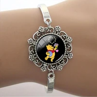 disney roo tigger tiger pooh picture bracelet personality glass jewelry lace bracelet trendy jewelry high quality bracelet