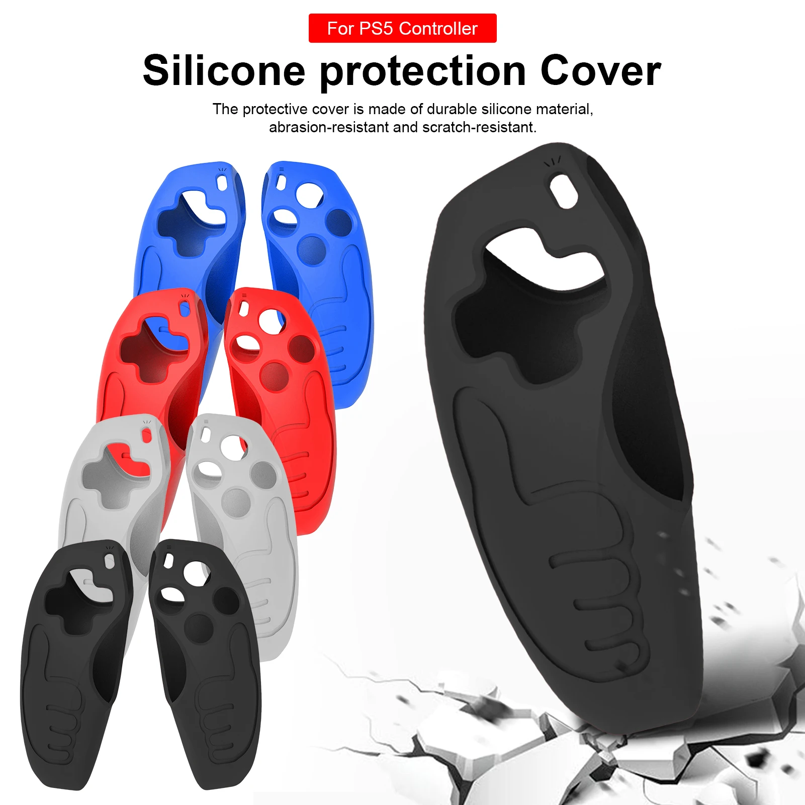

Silicone Case For PS5 Controller Grip Silicone Cover Nonslip Protective Case For PS5 Controller