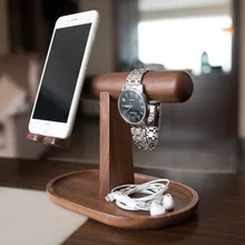 Mobile Phone Stand Holder Wooden Desktop Phone Holder Watch Stand Universal Adjustable Cute Desk Stand for Iphone Huaiwei