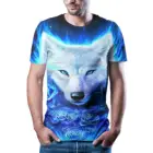 Новинка 2020, Мужская футболка Ghost Wolf, Быстросохнущий летний топ с принтом, футболка с коротким рукавом