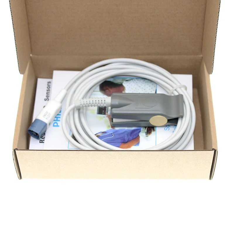 

Compatibility Reusable PHILIPS M1196A Adult SpO2 Clip Sensor New Probe 3m and 8pin oximetry cable.