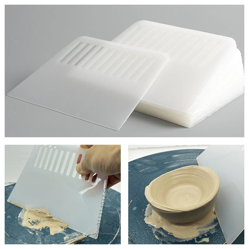 1PCS Pottery Plastic Mud Scraper Ceramic Clay Spatula Sculpture Trimming Engraving Texture Tools DIY Polymer Hand-Made - купить по