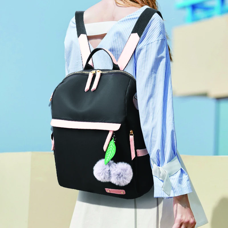 

New Fashion Women's Backpack Solid Color Feminina Oxford Bagpack Casual Female Large Capacity Rucksack Ladies Anti Theft Mochila