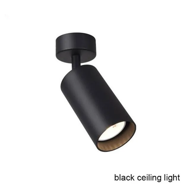 Black Ceiling Light 7 Вт 10 Вт GU10 светодиодный Трек свет алюминиевые потолочные рельсы трек освещение точечный рельс прожекторы Замена галогеновым лампам AC110V AC220V - Испускаемый цвет: Black Ceiling Light
