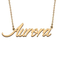 aurora custom name necklace customized pendant choker personalized jewelry gift for women girls friend christmas present