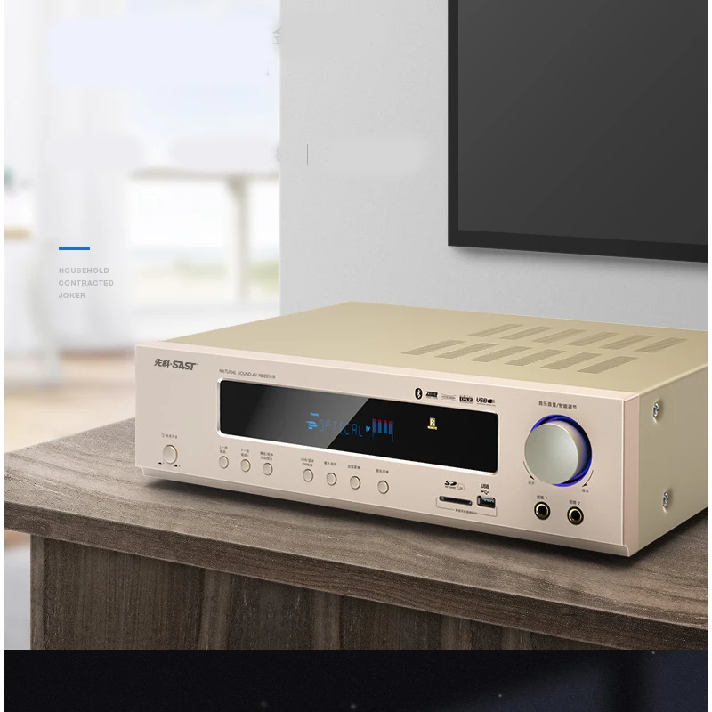 Kaolanhon 220 В 800 Вт AK-558 Bluetooth усилитель 5,1 Домашний кинотеатр Ktv Высокая мощность AV цифровой усилитель сабвуфер с SD USB FM