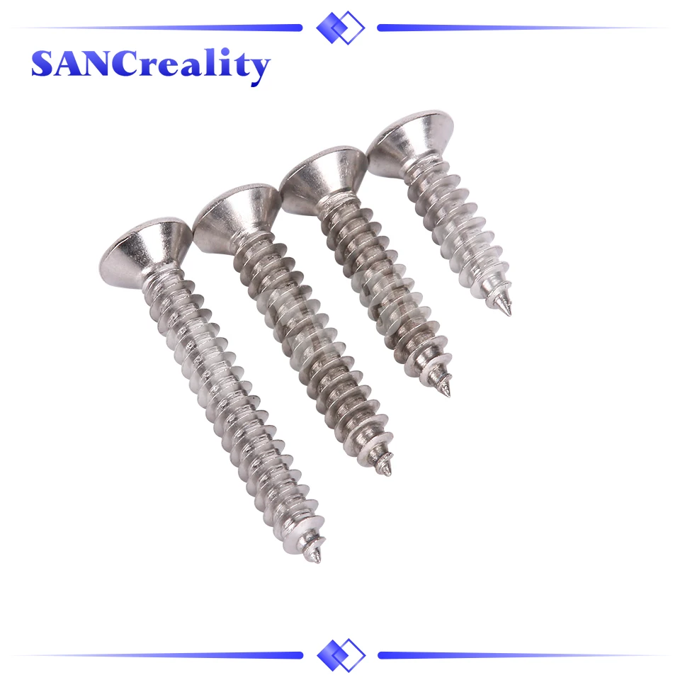 

50pcs M2.2 304 Stainless steel Cross recessed countersunk Flat head tapping screws for 3d printer