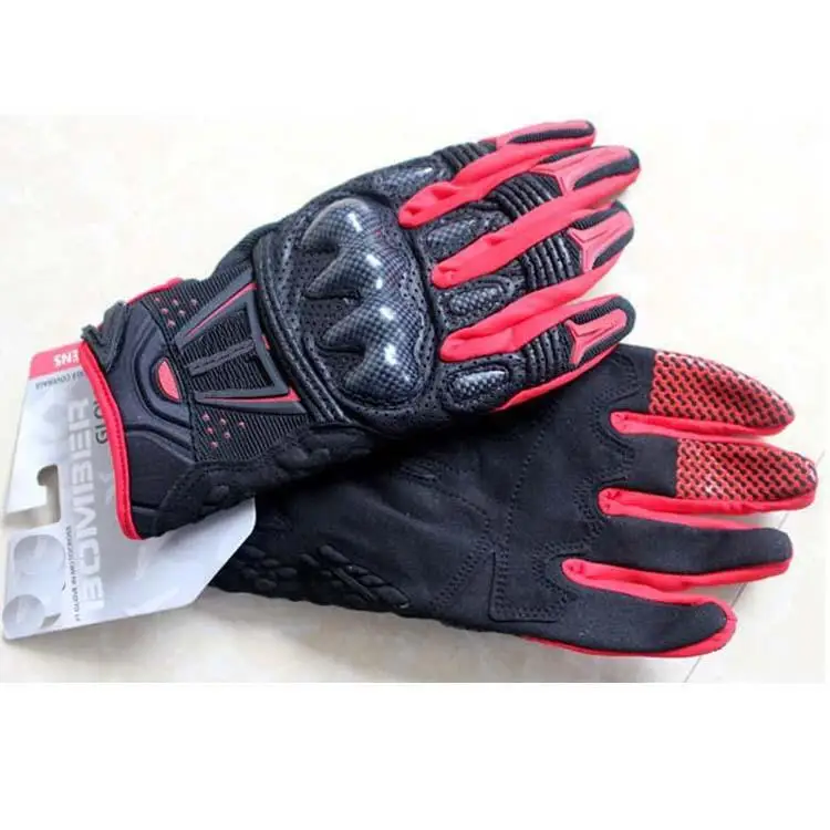 

Men's Leather 6 Motorcycle Gloves Moto Racing Gloves Bicycle Cycling Motorbike Riding GlOVES