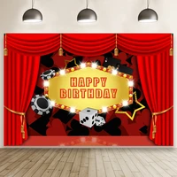 card game dice curtain stage cartoon photography backgrounds birthday party backdrops photo studio booth custom banner poster