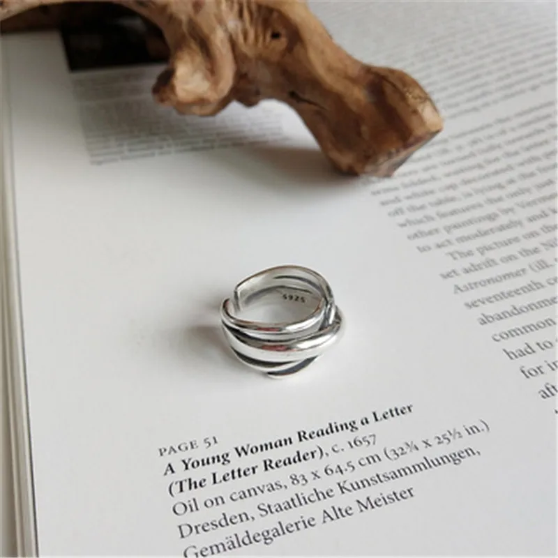 FFLACELL Стерлинговое кольцо с жемчужиной Открытое для свадебной церемонии