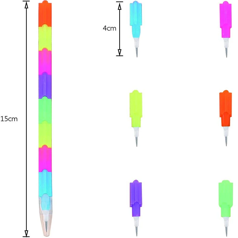 48pcs Set Colorful Rainbow Pen Student Stationery Party Gift Kids Painting Pencil Children Gifts | Дом и сад