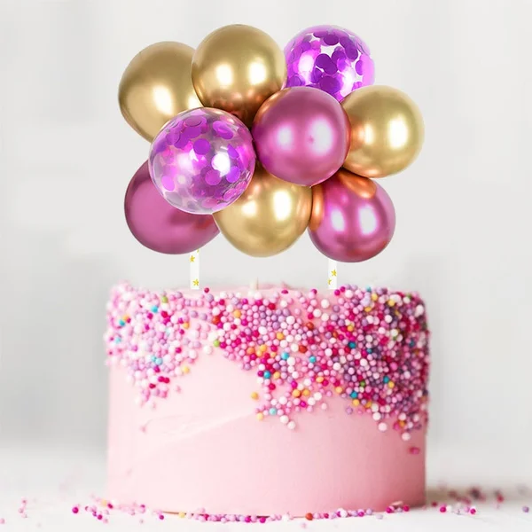 10 шт. 5 дюймов металлический шар торт Топпер облако форма конфетти шары на день