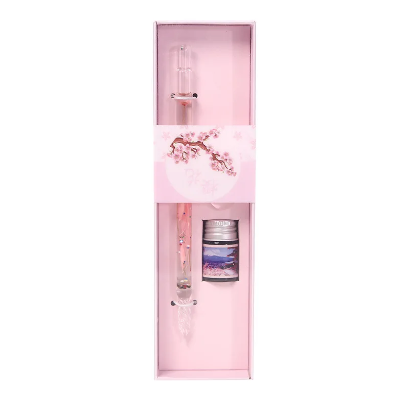 Хрустальная стеклянная ручка Подарочная коробка вакуумные цветы серия