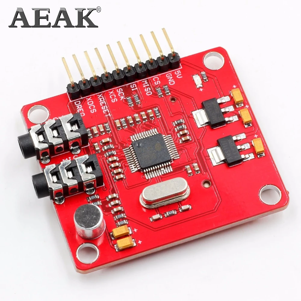 MP3 модуль AEAK VS1053 VS1053B для Arduino UNO разделительная плата со слотом sd карты Ogg запись в