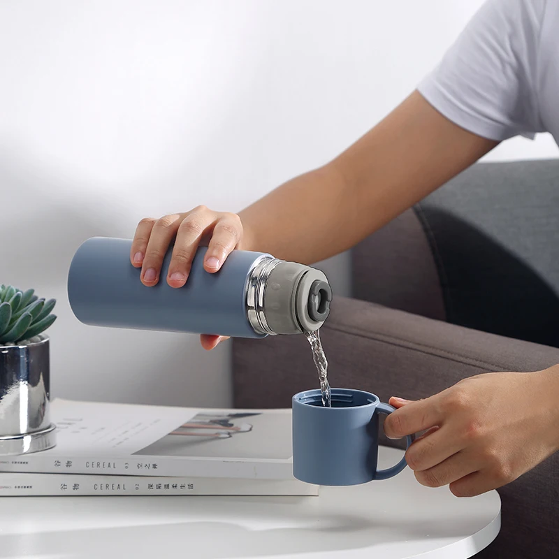 

cute Vacuum flask Stainless Steel Thermos for Women men lovers student Insulation Cup Tea Milk Travel Gift mug With handle