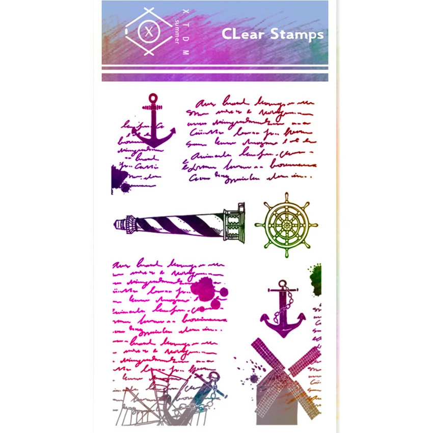 11x16 см Морской Маяк прозрачное уплотнение прозрачные штампы силиконовый валик