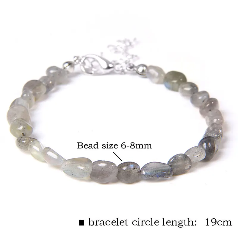 Irregular Natural Gems Stone Beads Bracelets Women Polished Tiny Amethysts Bangle For Men Jewelry Handmade Adjustable Pulsera | Украшения и