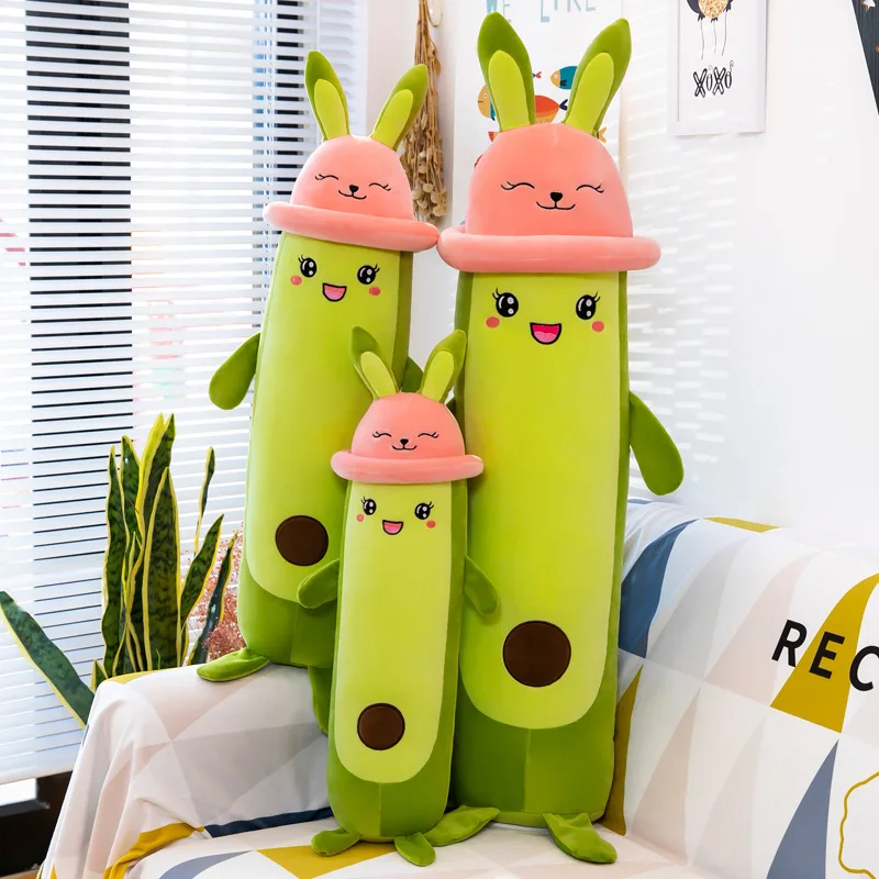 

Zqswkl 70/90/110/130cm creative cute rabbit ears long pillow hat large avocado soft toy plush toys pillows for decoration