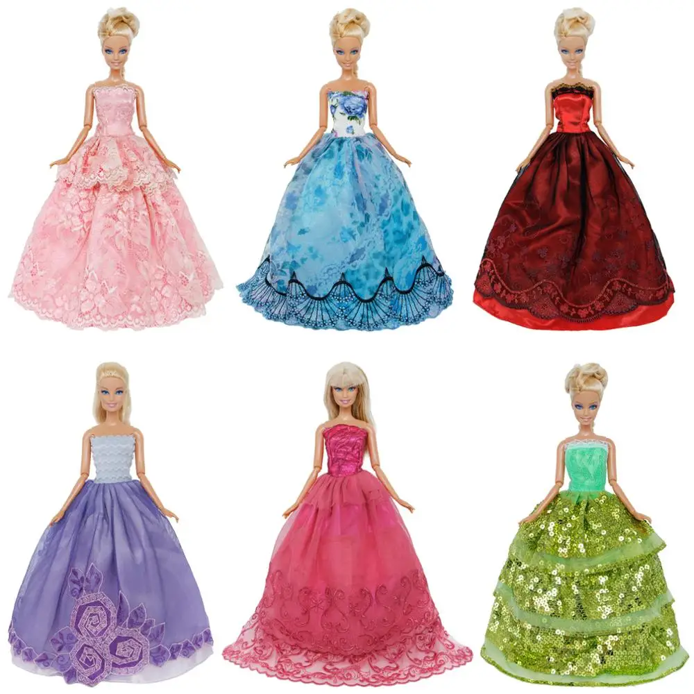 Случайный 5x ручной работы для девочек Свадебная вечеринка платье смешанный