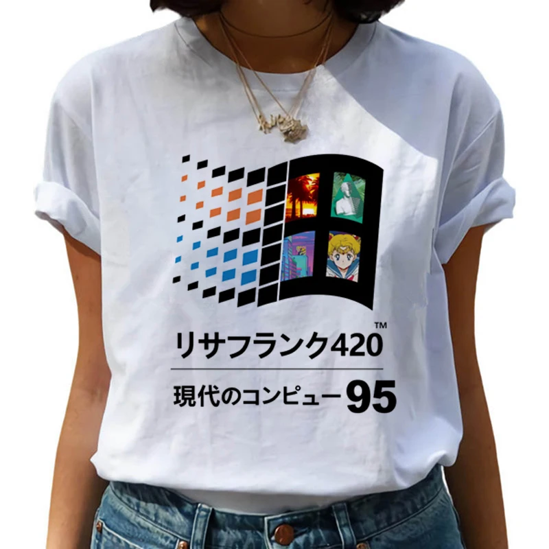 

Vaporwave Harajuku Hip Hop T Shirt Women Grunge Aesthetic Ullzang T-shirt 90s Graphic Fashion Tshirt Streetwear Top Tees Female