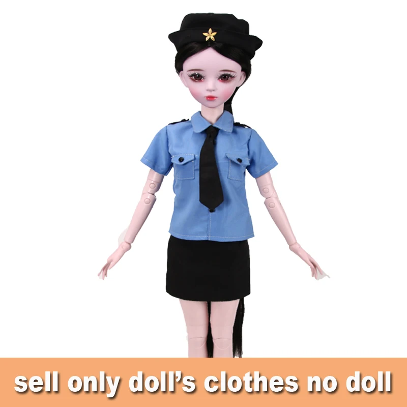 Ручная работа BJD Кукла одежда стюардесса Airhostess медсестры униформа Одежда для 55-60 см Bjd 1/3 девушки куклы игрушки куклы аксессуары - Цвет: Police 1