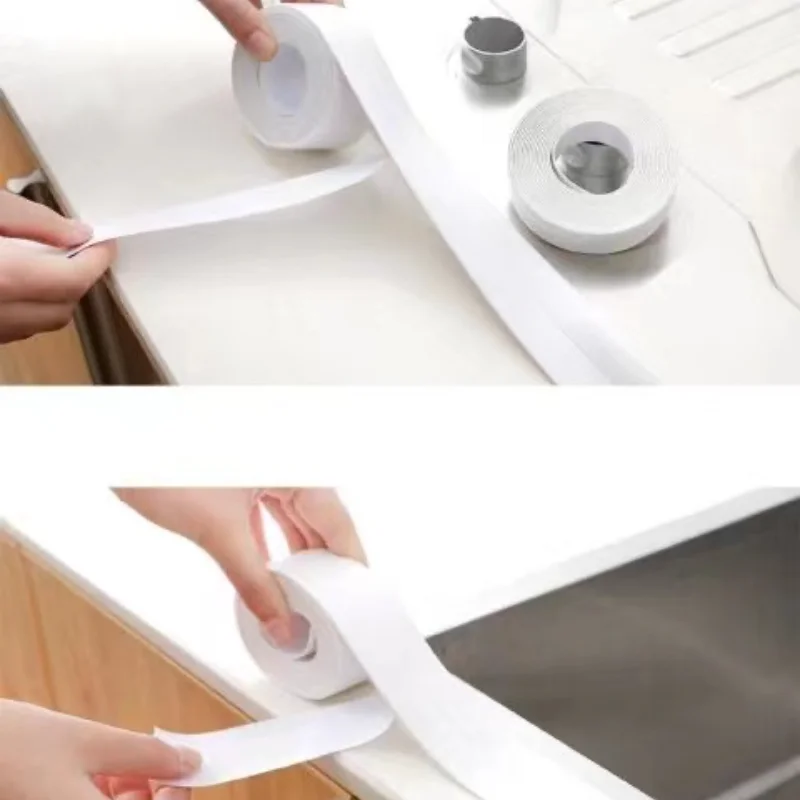 for bathroom kitchen accessories shower bath sealing strip tape caulk strip self adhesive waterproof wall sticker sink edge tape free global shipping