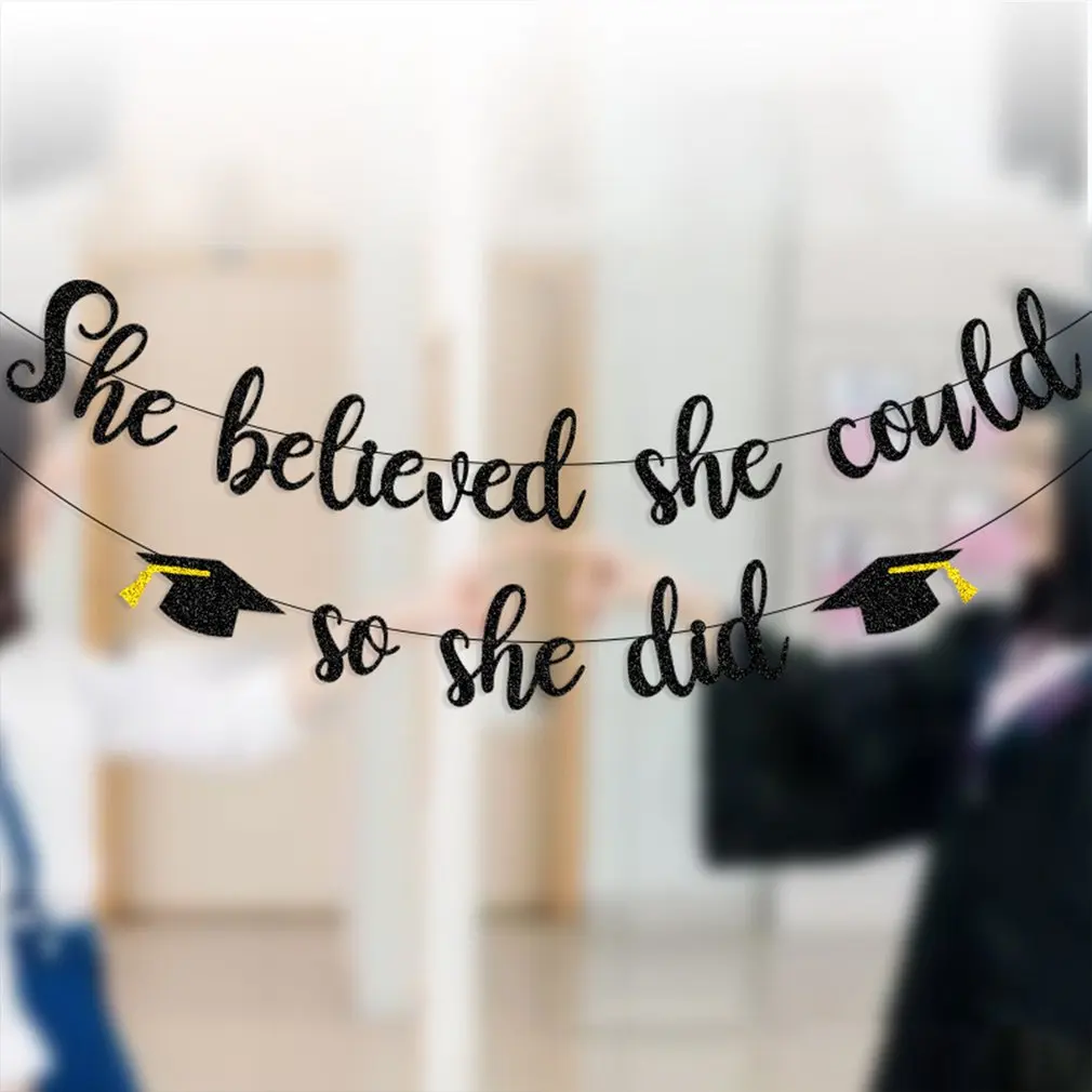 

Letter Congrats Grad Banner Wall Hanging Garland Flag We Are So Proud Of You Bunting graduation party decoration Supplies