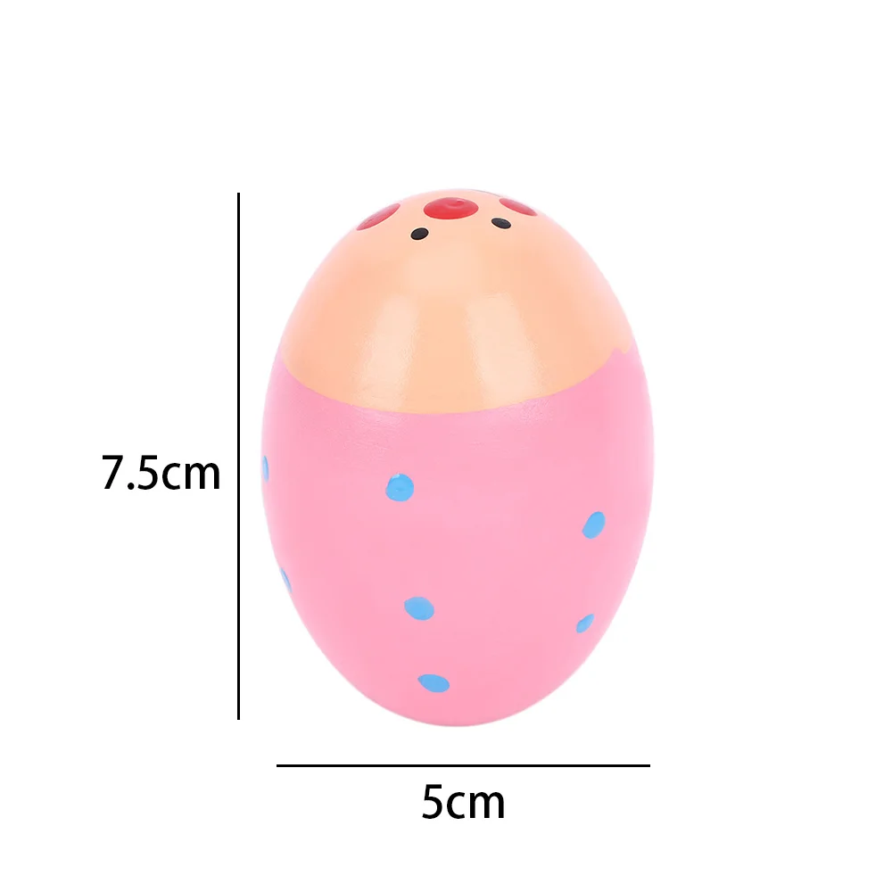 1 шт. цветные детские игрушки милые деревянные погремушки музыкальное яйцо